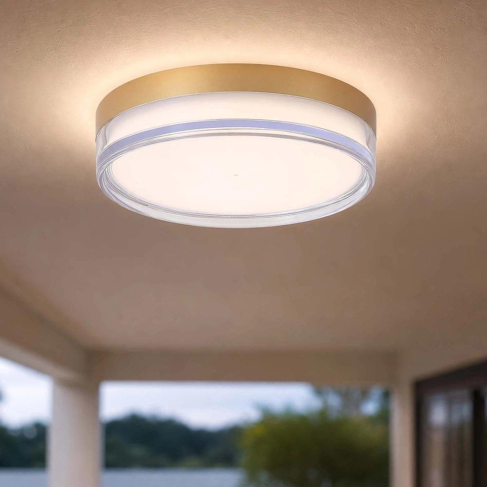 Deckenlampe Button Ø 30cm Gold Searchlight 5,05342E+12