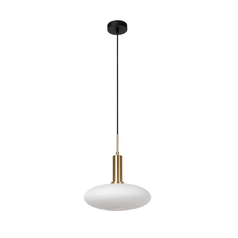 Design-Pendellampe Singala Ø 30 cm Gold mit Weiß