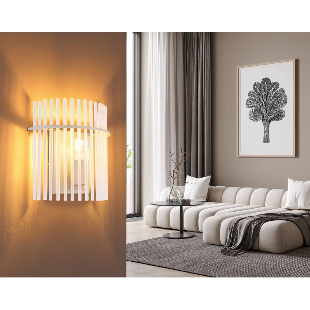 Wandleuchte Gorley sandbraun mit Glas Globo 9007371572700