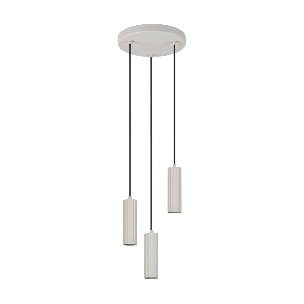 3-flammige Pendelleuchte Soka grau Trio 4017807658613