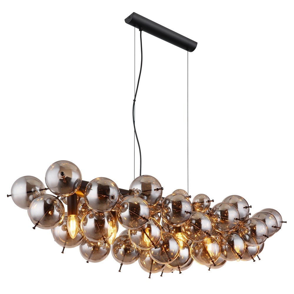 Einzigartige Pendellampe Udo Rauchglas 100 cm
