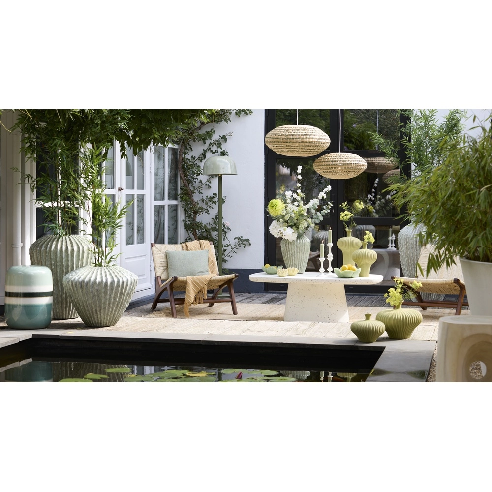 Glas-Stehlampe Marivet Grüntöne Light & Living 8717807816315