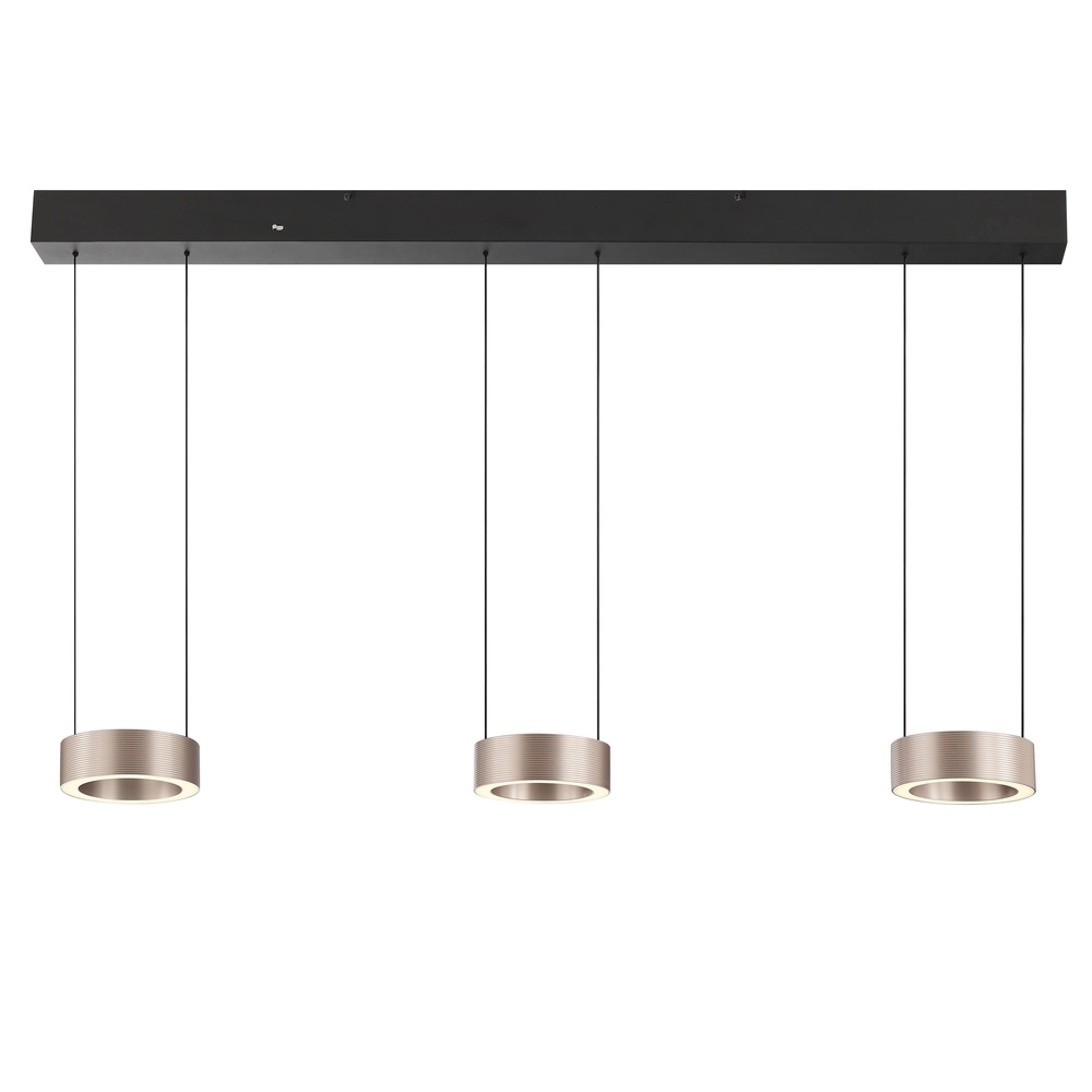 Design-Pendellampe Axion 3-hell schwarz mit Braun Brilliant 4004353477195
