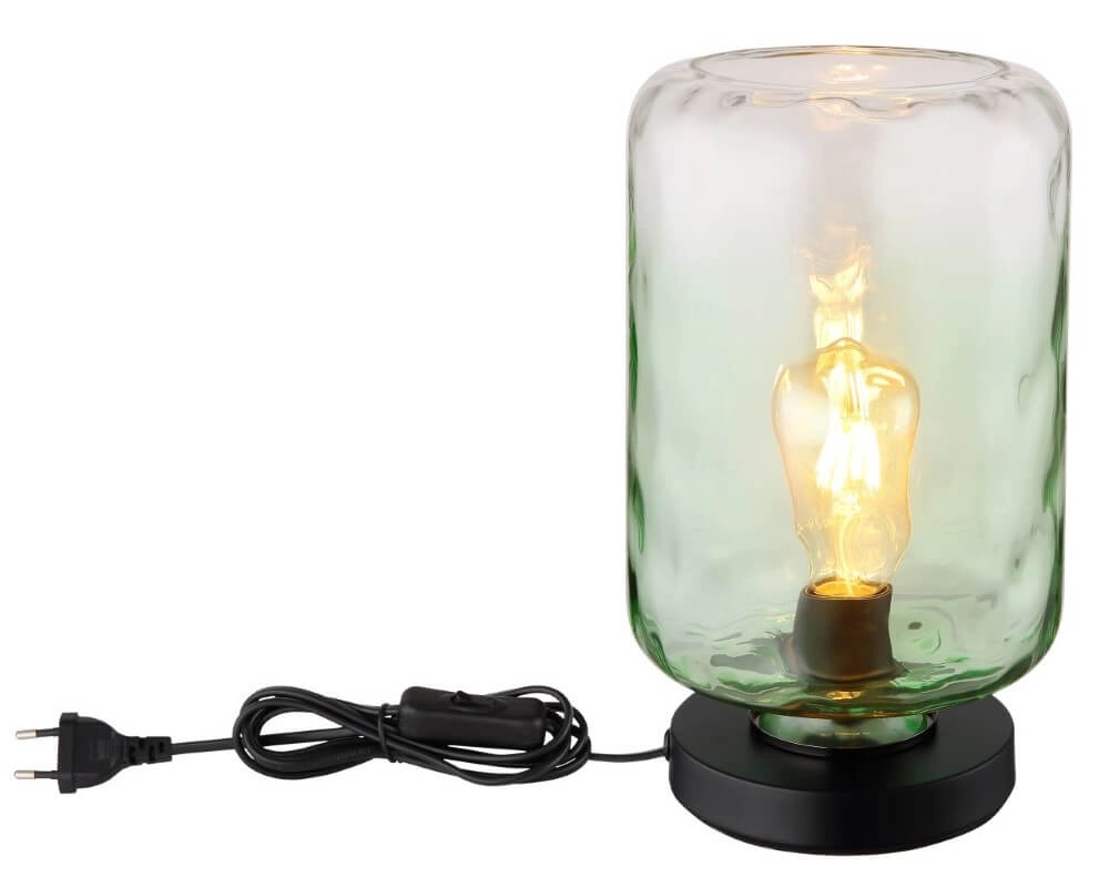 Designer-Tischlampe Darina grünes Glas Globo 9007371452521