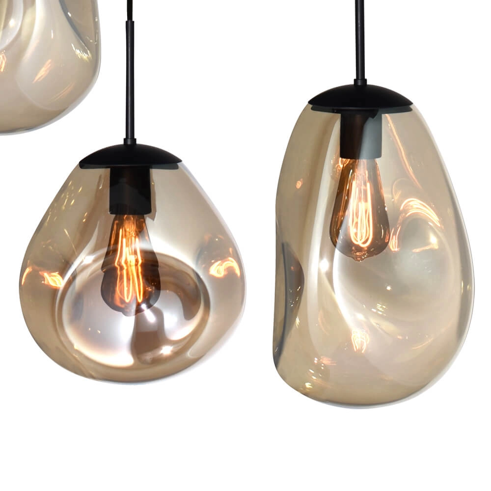 Hängelampe Lava 8x Goldglas Masterlight 8718121286310