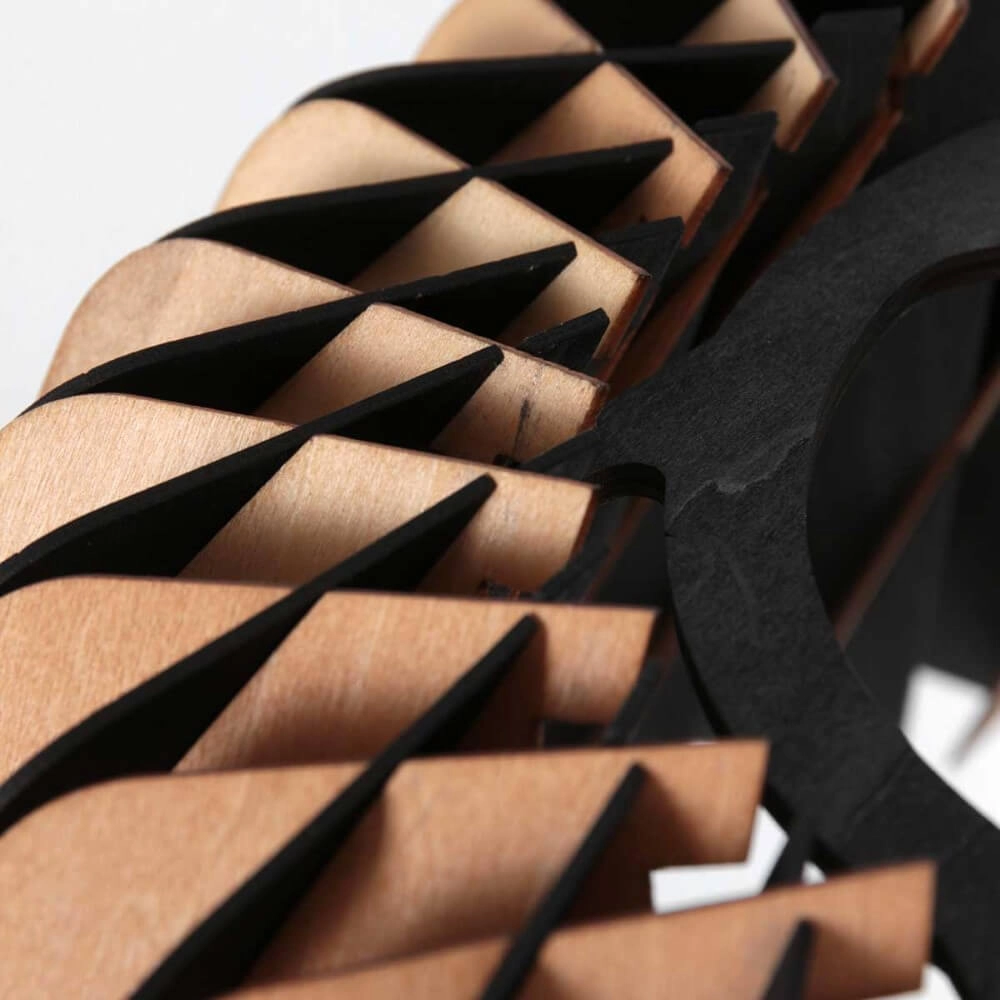 Schwarze Hängelampe aus Holz Maze Ø 46cm Steinhauer 8712746166293