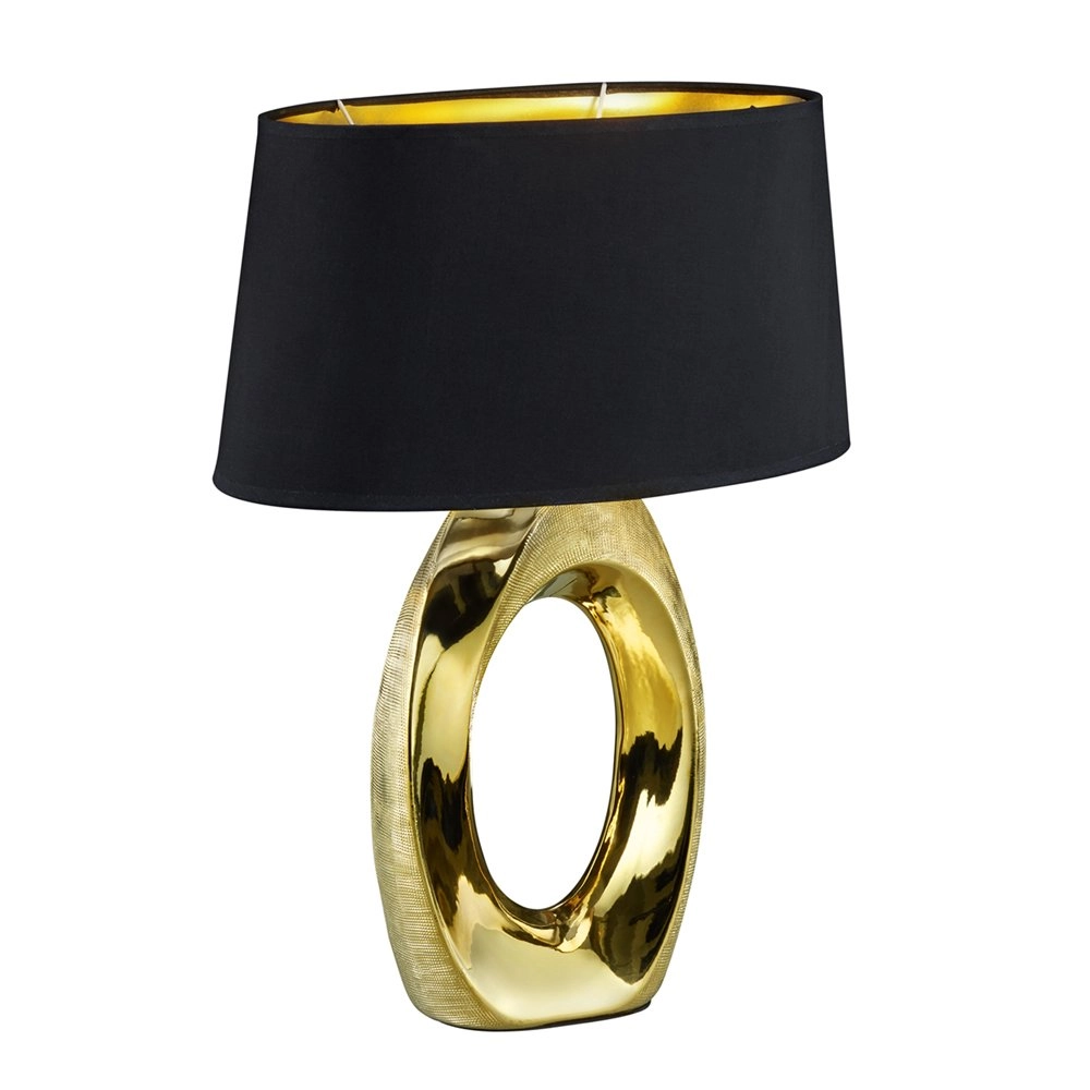 Tischlampe Taba 52 cm Gold mit Schwarz