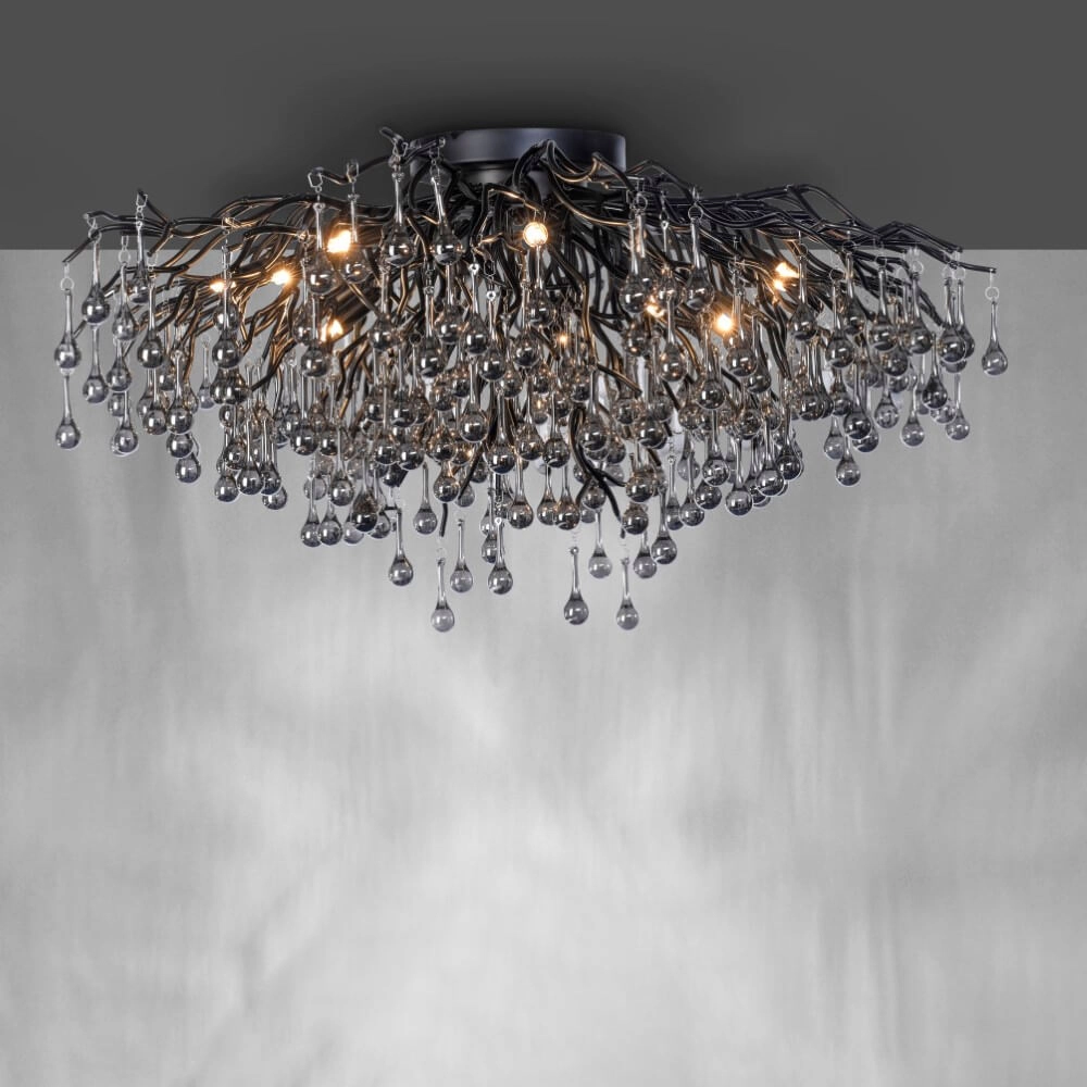 Kronleuchter Icicle schwarz 100cm Paul Neuhaus 4012248377581