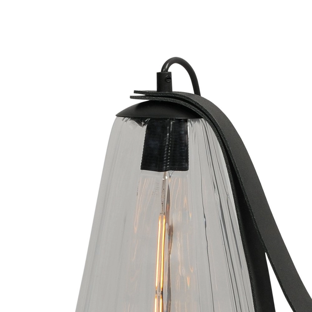 Tischlampe schwarz Diamond 40cm mit Klarglas Masterlight 8718121259192