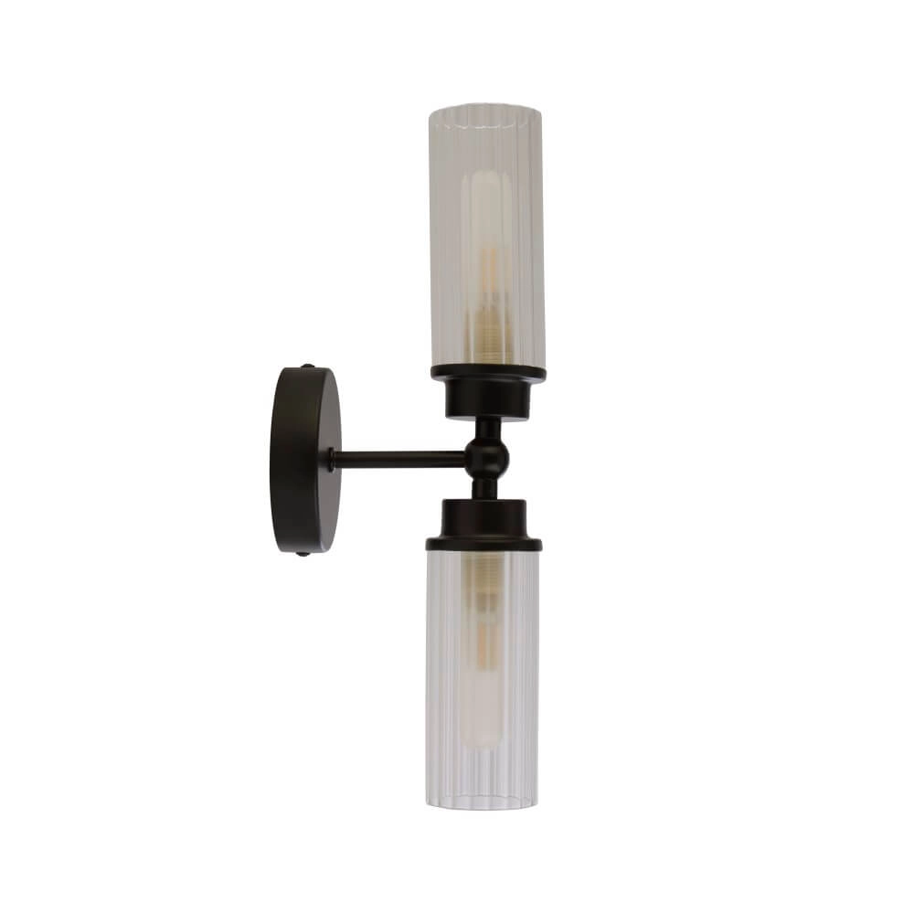 2-flammige Wandleuchte Imperial schwarz Searchlight 5053423271965