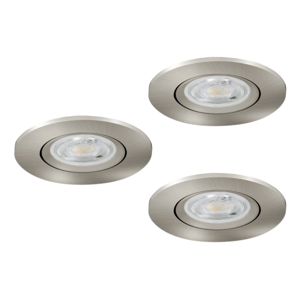 Set mit 3 Einbaustrahlern Barranco nickel Ø 9cm - 3-stufig CCT Eglo 9008606359448