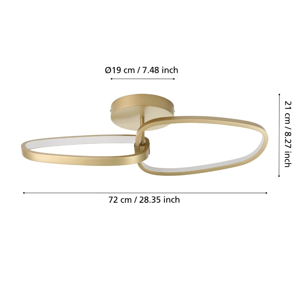 Designer-Deckenleuchte Lodosa Gold - 72 cm Stars of Light 9008606240609