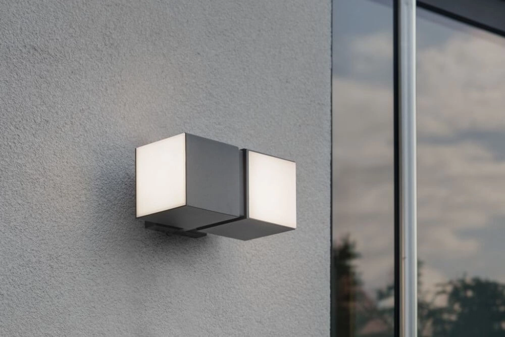 Schwarze Wandlampe Cuba red dot award 4000K Lutec 6939412010199