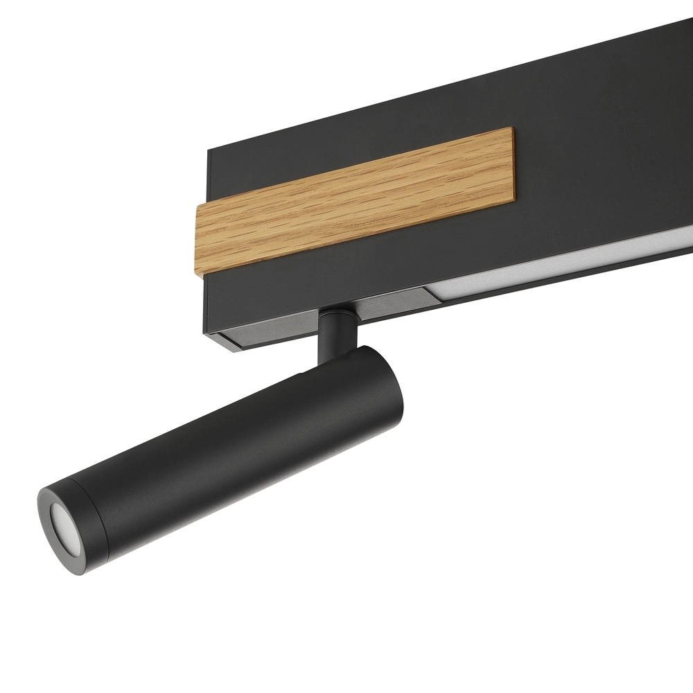 Design-Deckenlampe Streamline Schwarz mit Holz Brilliant 4004353463617