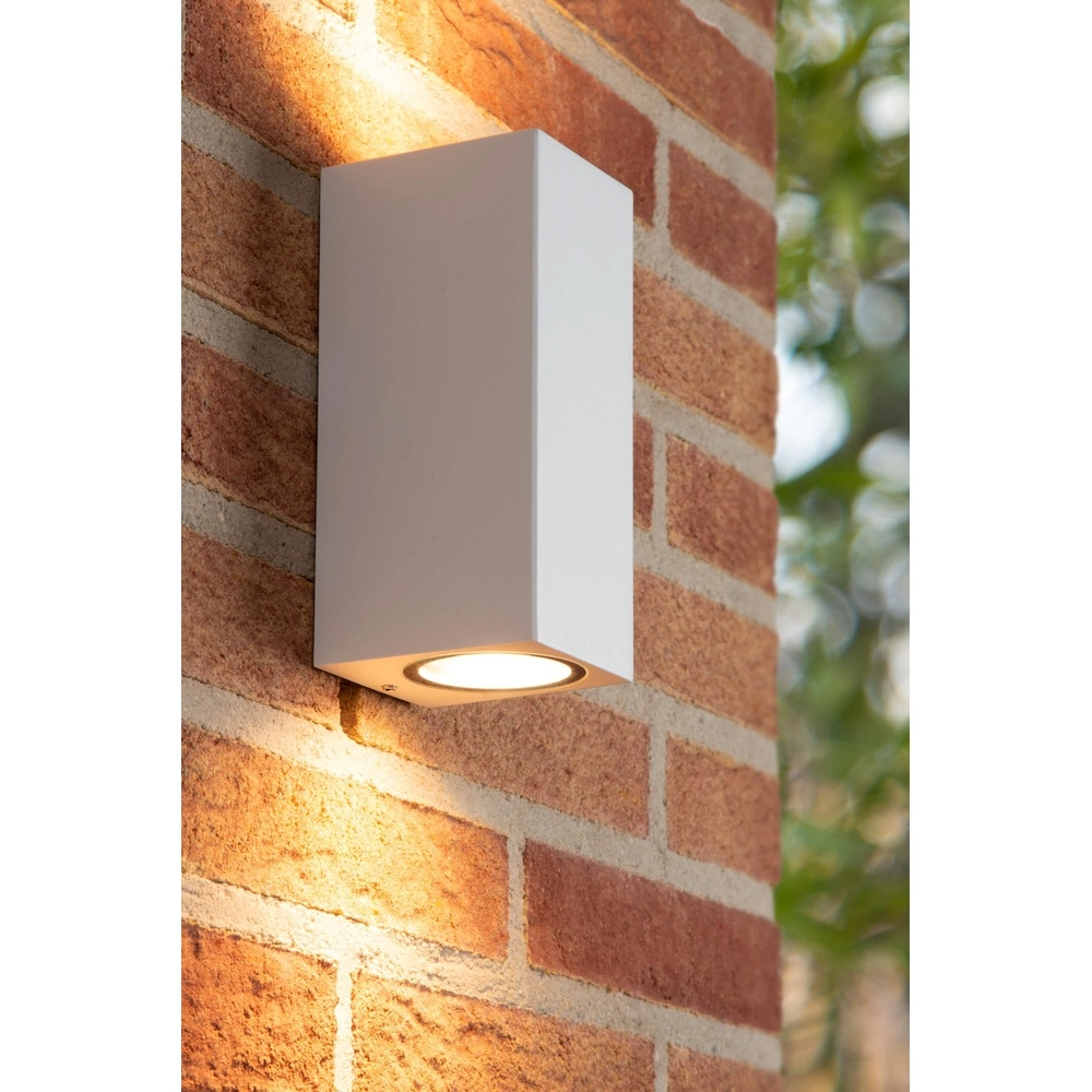 Design-Wandspot Zaro IP65 oben und runter weiß Lucide 5411212690074