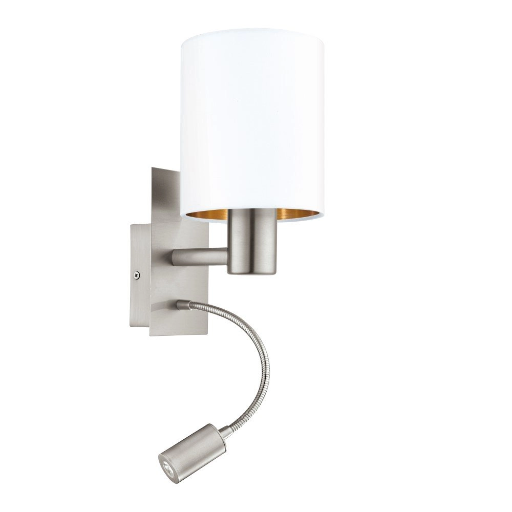 Wandlampe Pasteri weißes Dach mit Lesenlicht