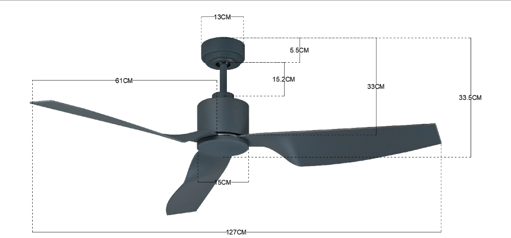 Schwarzer Deckenventilator Airfusion Climate II Ø 127cm Beacon 9333509091141