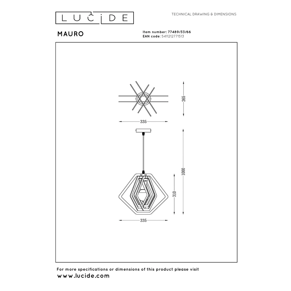 Pendellampe für das Kinderzimmer Mauro Pinkes Design Lucide 5411212771513