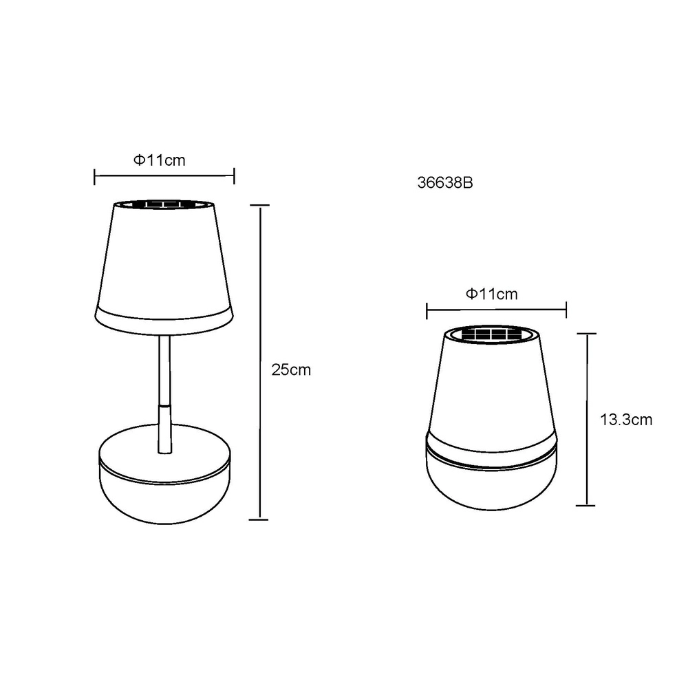 Solartischlampe Felina Blau Globo 9007371519507