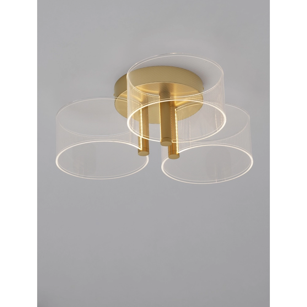 Design-Deckenleuchte Gatlin gold Ø 44cm Lyora 5212017433497
