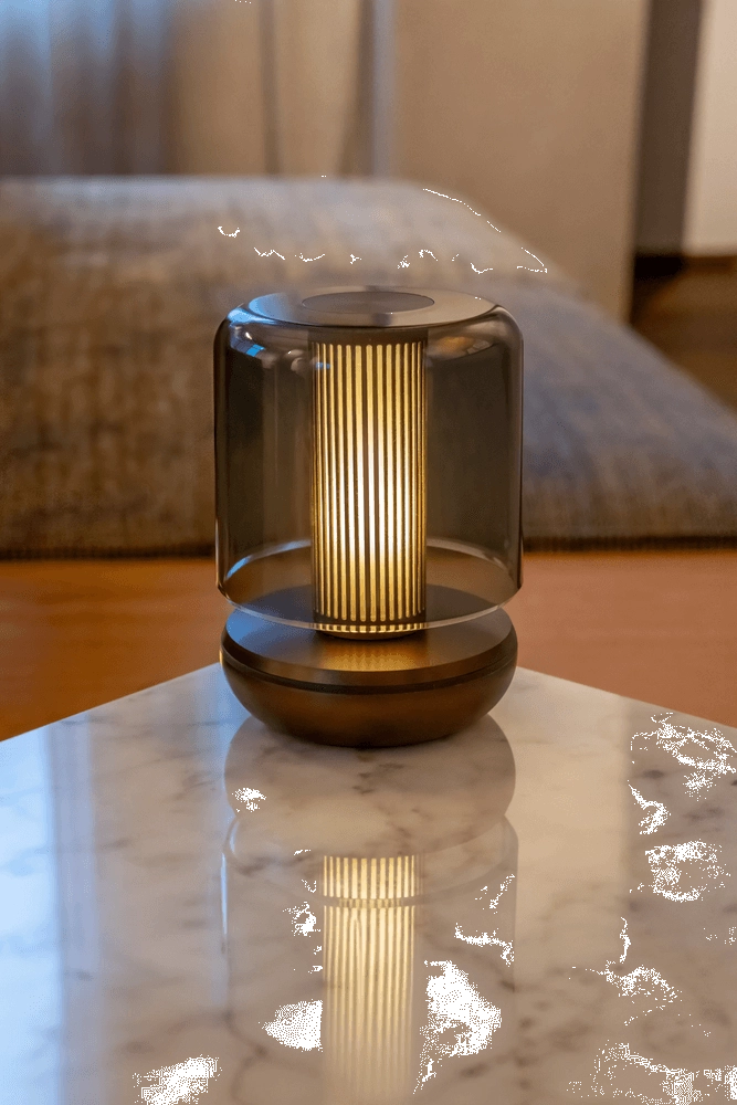 Wiederaufladbare Tischlampe Firefly Bronze geräuchert Humble 6097522865846