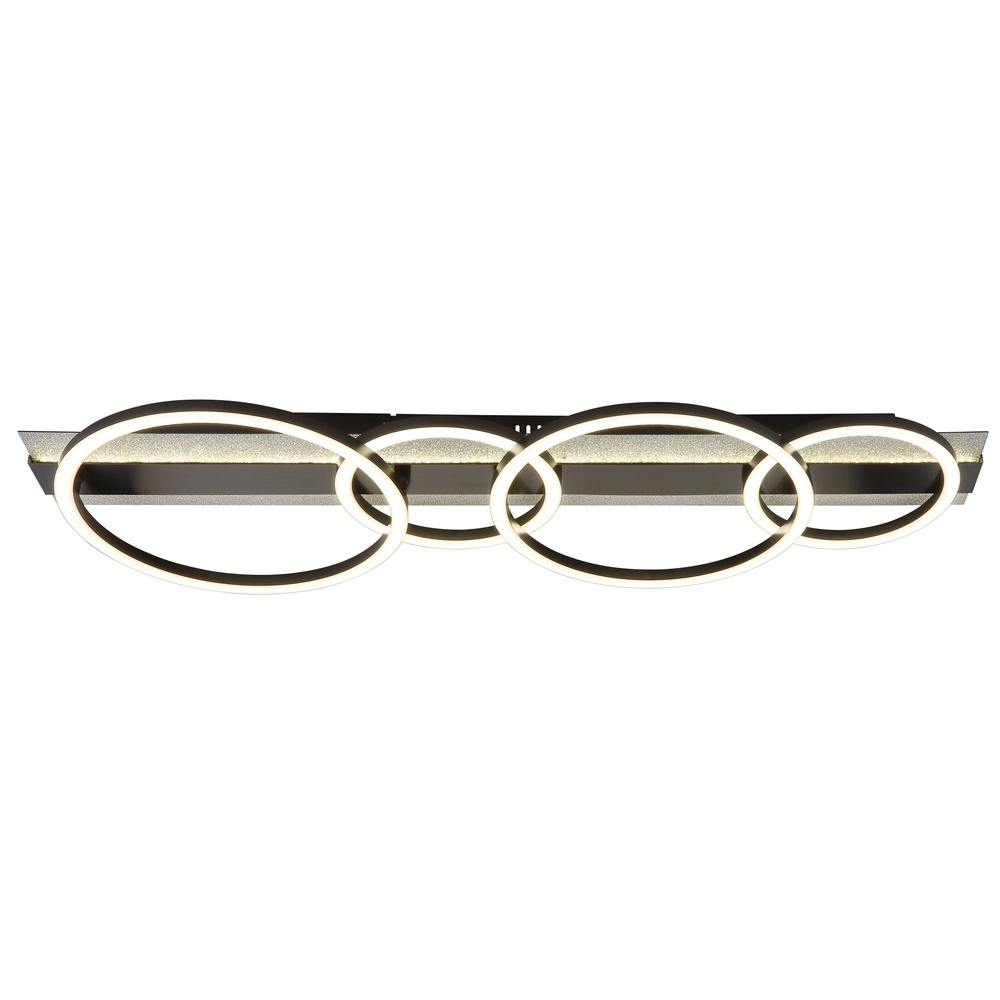 Schwarze Deckenlampe Norberto 4 Ringe Globo 9007371575831