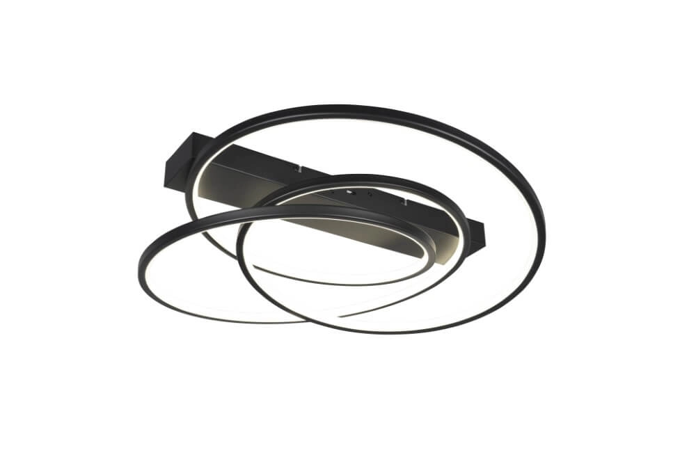 Schlafzimmer-Deckenlampe Darvin schwarz - 65cm Trio 4017807616088