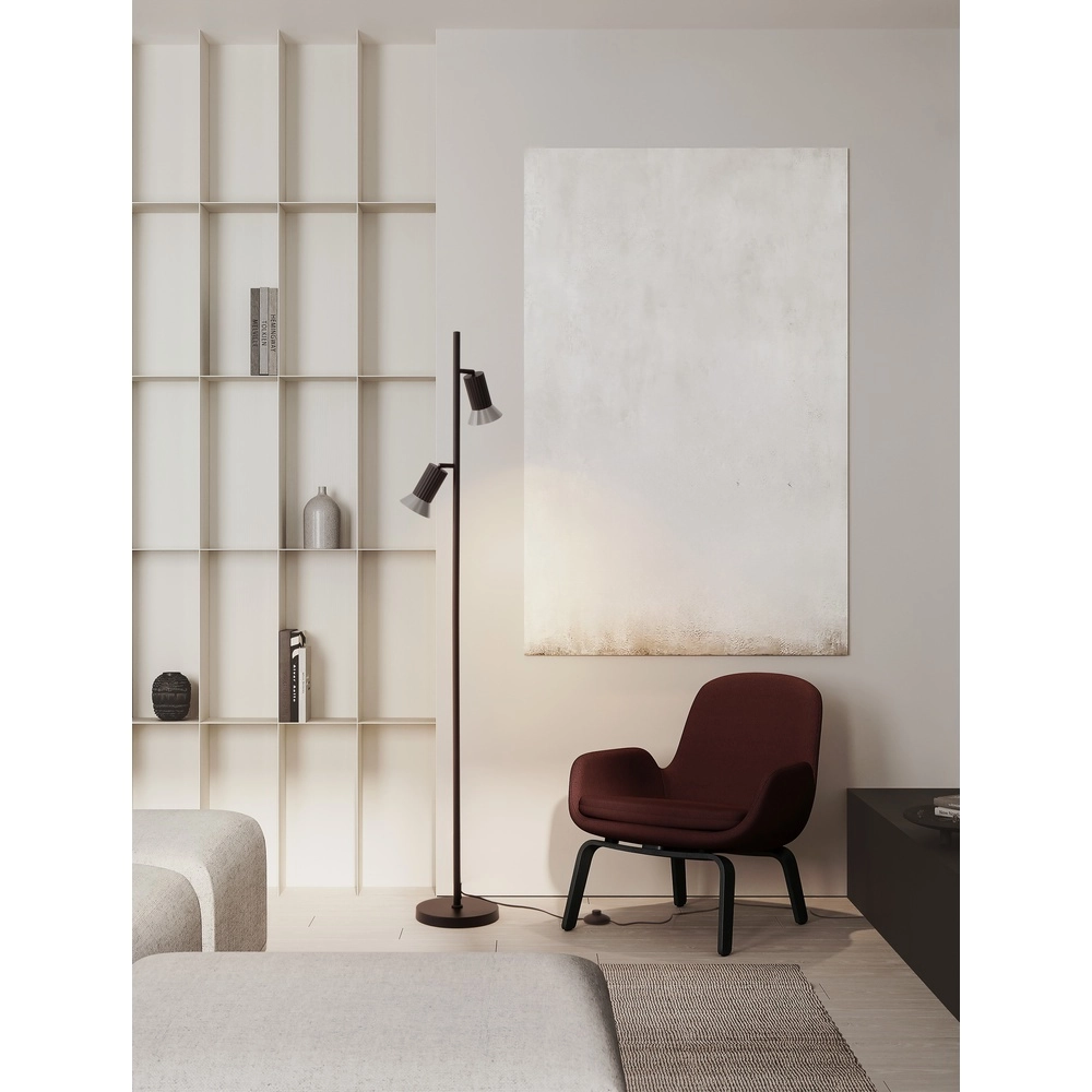 Design-Stehleuchte Luvia schwarz mit bronze Lyora 5212017475626