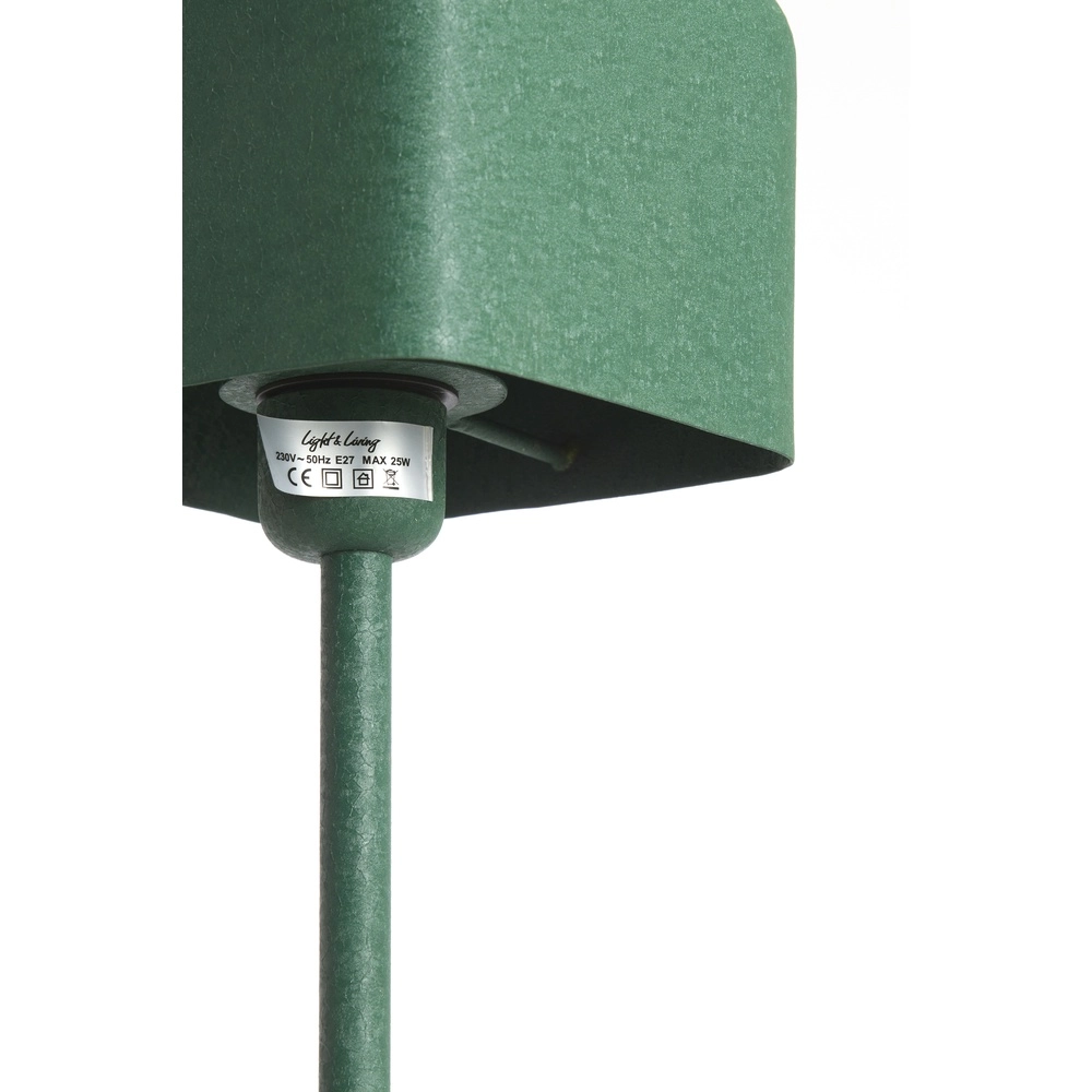 Nachttischlampe Elenie 15x15 cm – matt dunkelgrün Light & Living 8717807818791