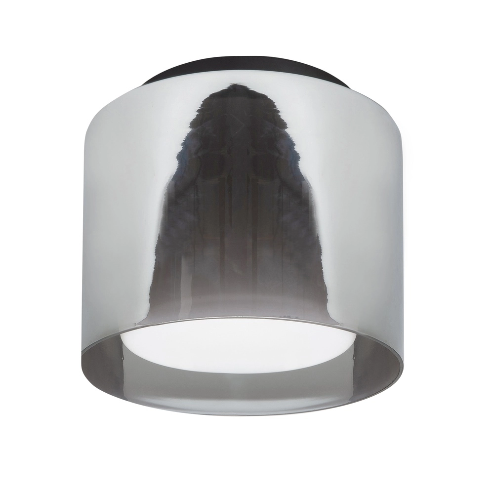 Deckenlampe Ice schwarz mit Rauchglas