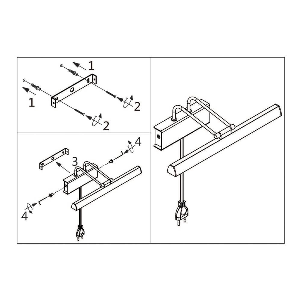 Wandleuchte Litho LED 60 cm Steinhauer 8712746129380