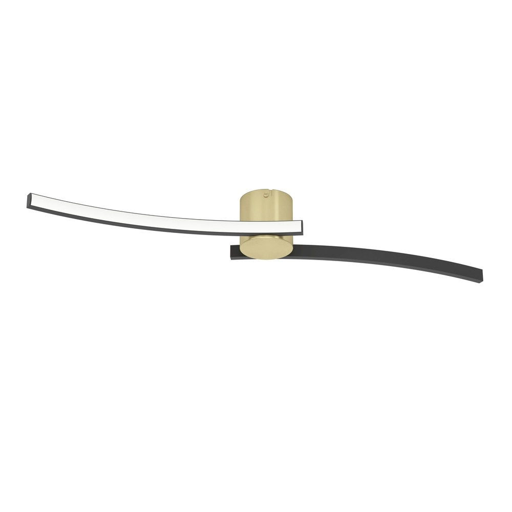 Schlankes LED-Deckenlicht Aieta 72 cm – Schwarz mit Gold Eglo 9008606316090