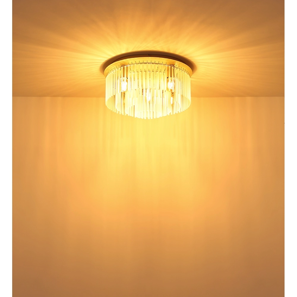 Deckenlampe Gorley sandbraun mit Glas Ø 50cm Globo 9007371578719