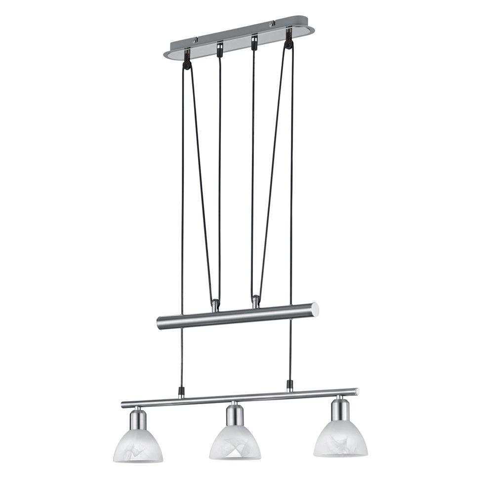 LED Hängelampe Levisto 3-Licht-Nickel