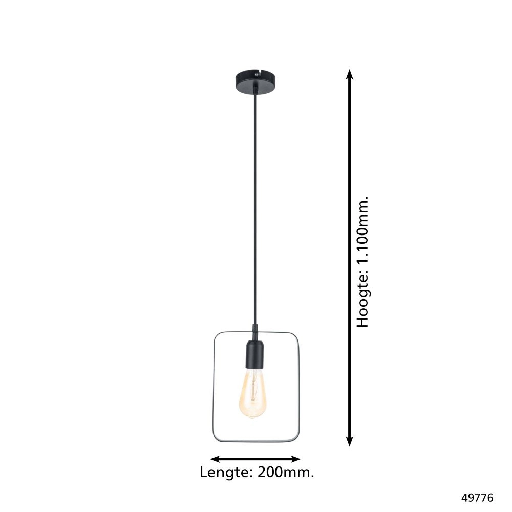 Pendelleuchte Bedington Square schwarz Eglo 9002759497767