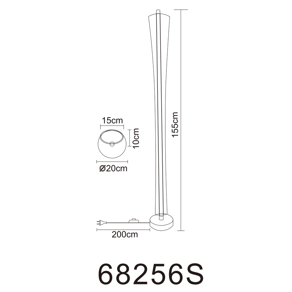Design-Stehlampe Malinda Anthrazit Globo 9007371578337
