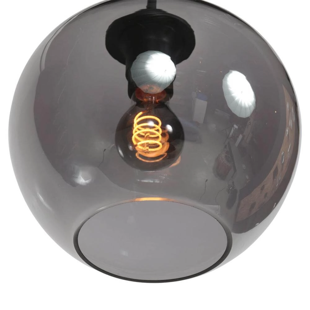 Pendelleuchte HaloSwap mit 1 Kugel Rauchglas Ø 25cm Steinhauer 8712746179743