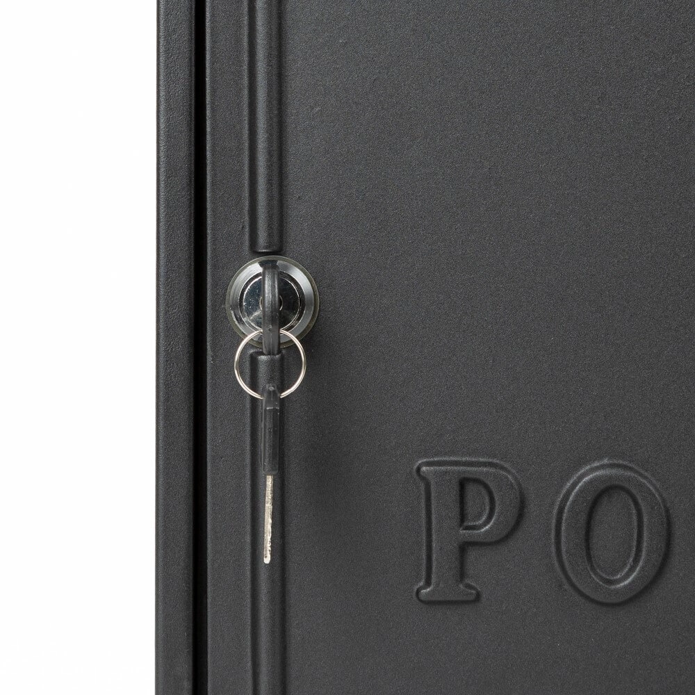 Schwarzer Briefkasten Postbox B6 KS 8714732171342