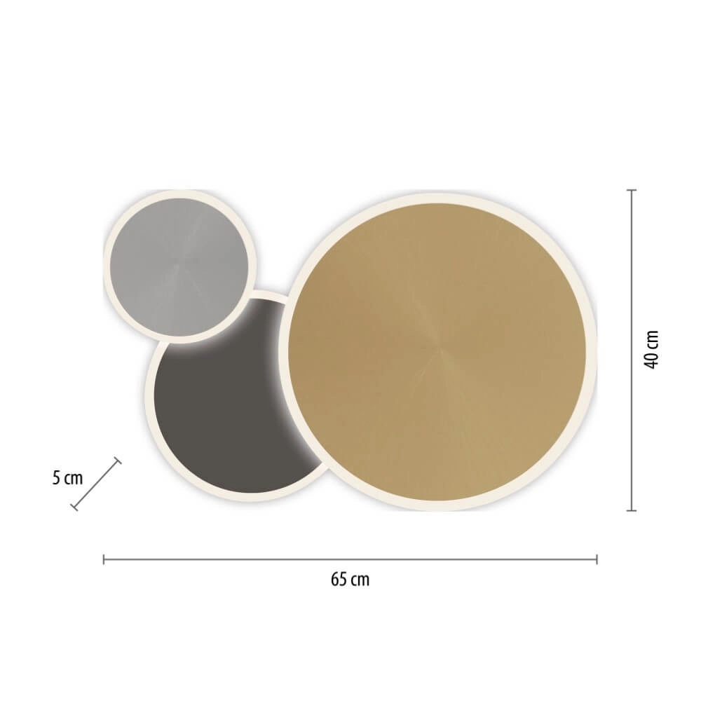 Design-Wandleuchte Q-Piato 65cm Paul Neuhaus 4012248374511