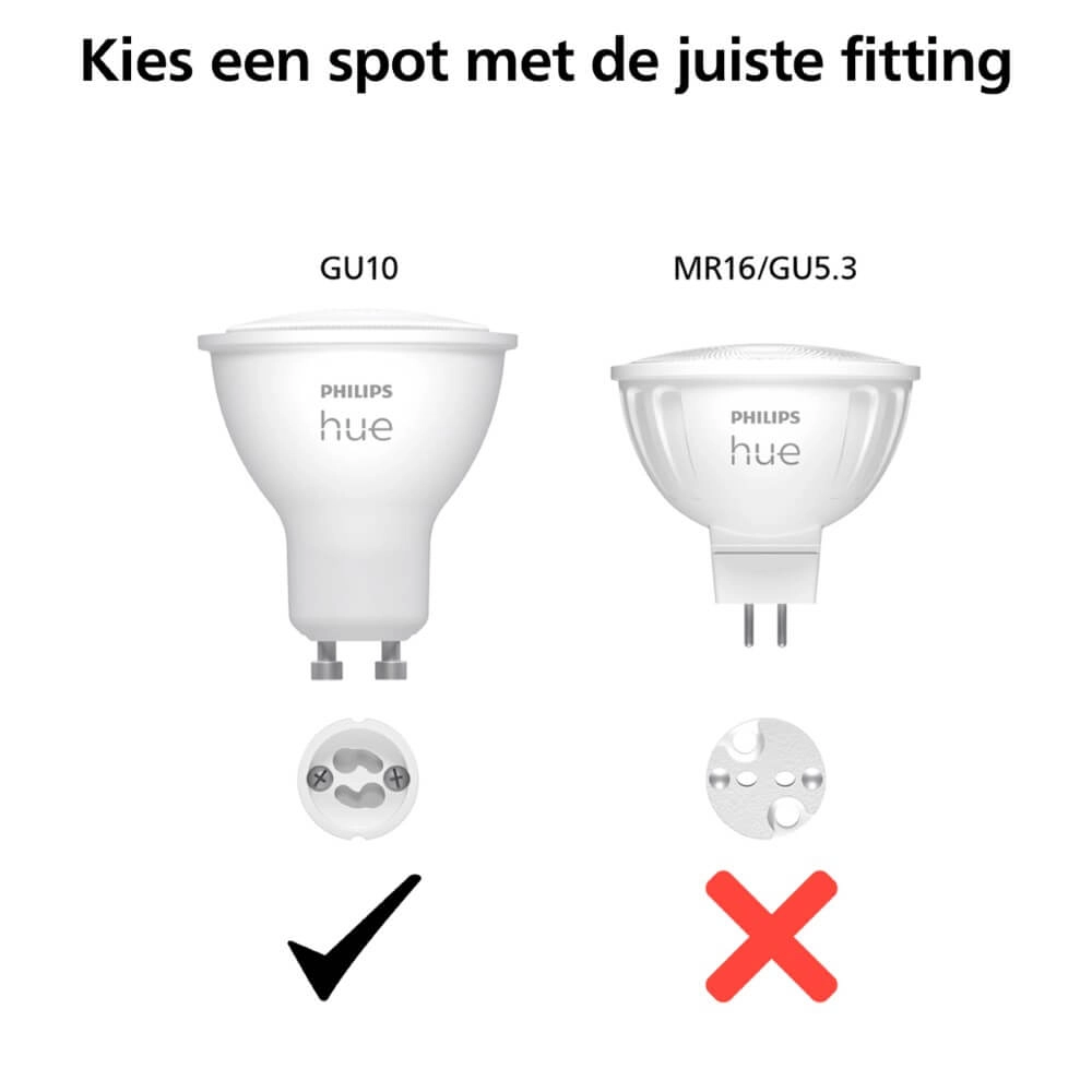 Lichtquelle Hue GU10 - 4,2W - White Ambiance 3er-Set Philips 8720169230095