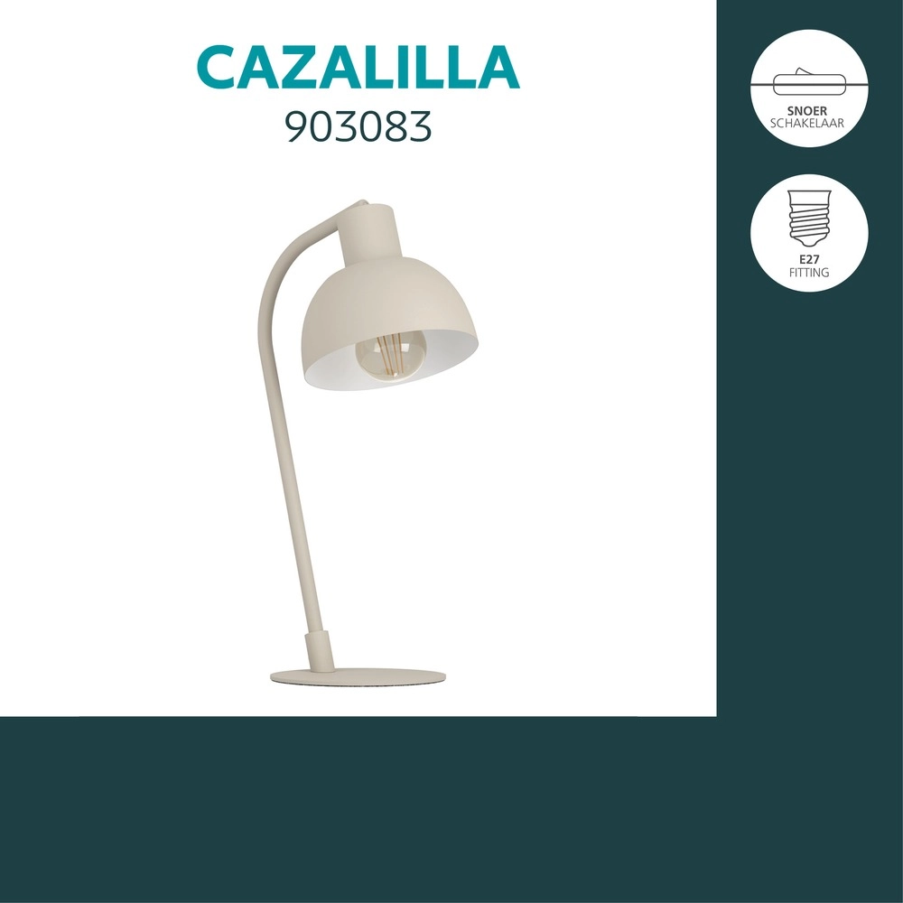 Tischlampe Cazalilla Sandbraun