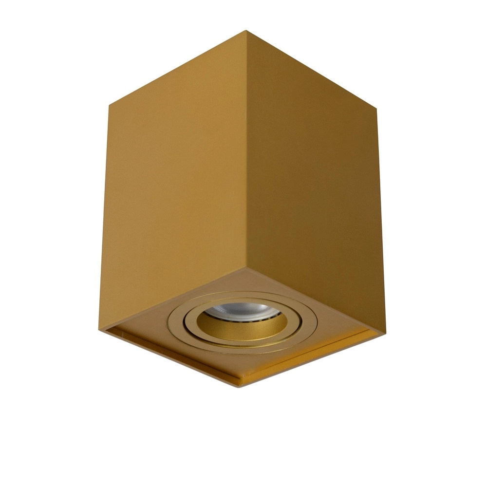 Oberflächenmontierter Deckenspot Tube Quadratgold