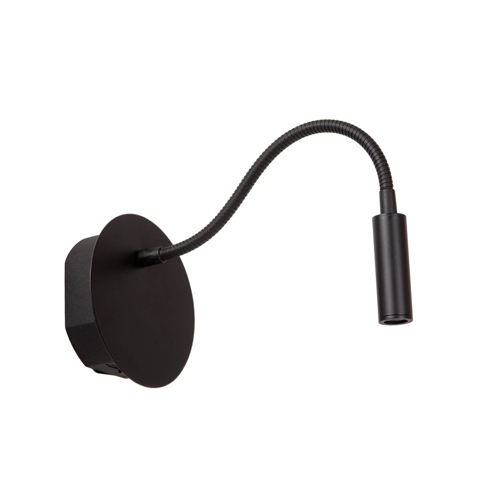 Wiederaufladbare Wandlampe Jolijn Nachttischlampe schwarz