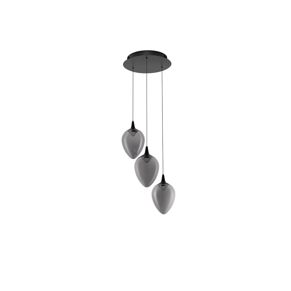 Pendelleuchte Nali 3-flammiges Rauchglas Lyora 5212017477767