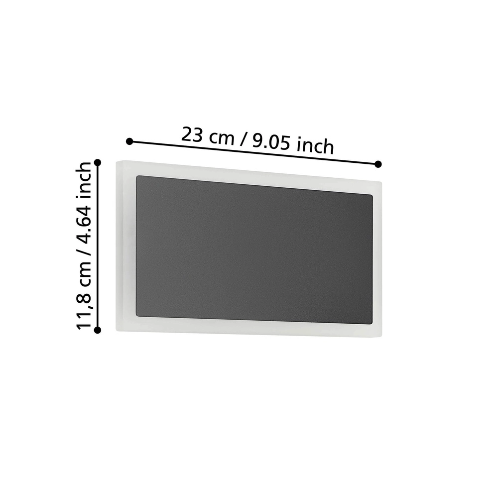 Elegante LED-Wandlampe Talamello 1 Schwarz Eglo 9008606316496