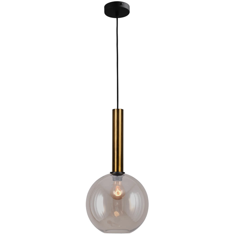 Hängelampe Ø 25cm Bella 2 Antikes Messing mit Goldglas