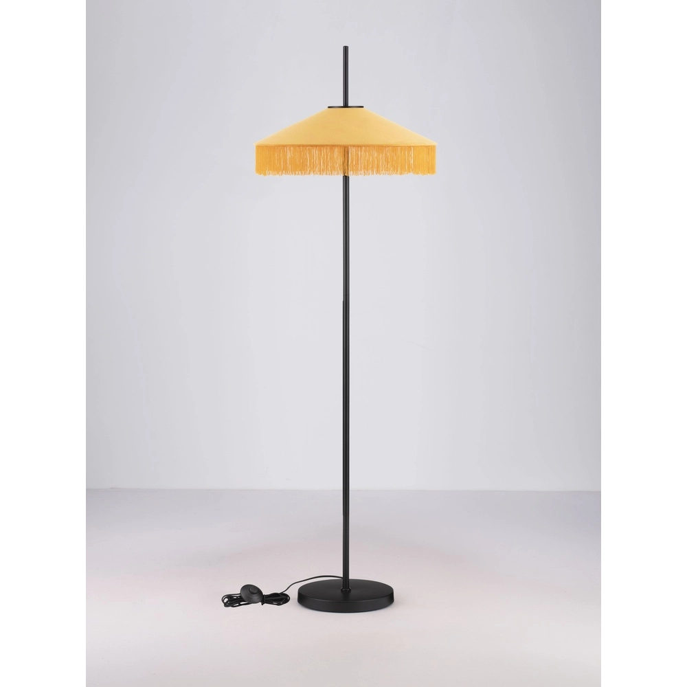Tiffany-Stehlampe Velvy Gelb Lyora 5212017493811