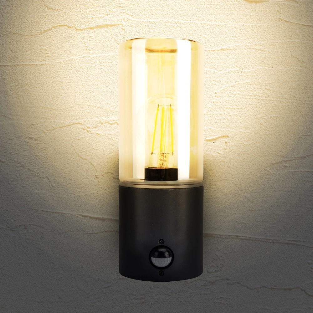 Wandlampe mit Sensor Winchester E27 – Bernsteinglas Lyora 5055788298809