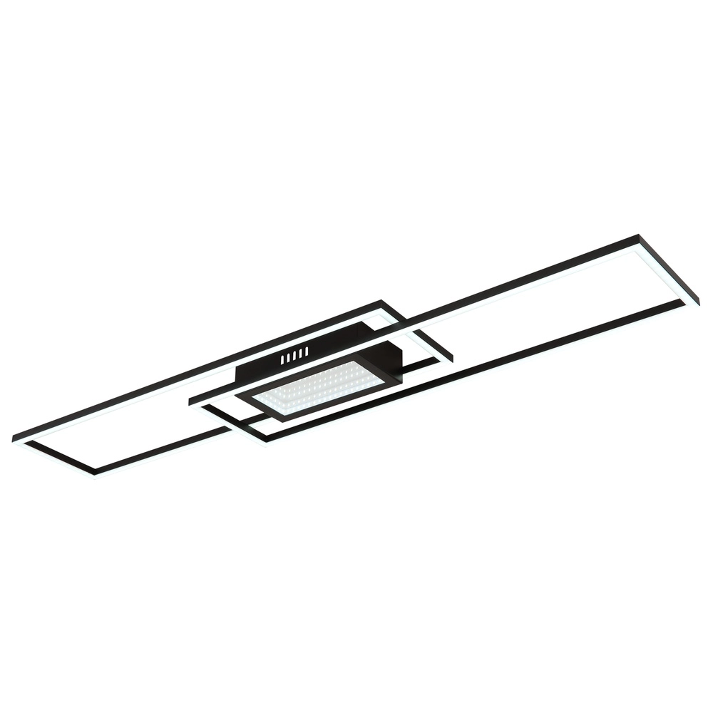 Moderne Deckenlampe Saunders Schwarzes Rechteck Globo 9007371478354