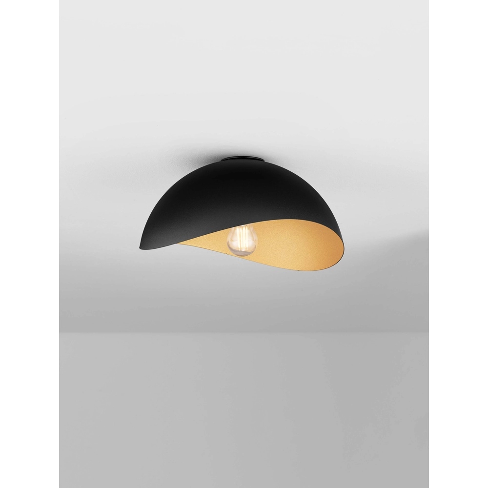 Deckenlampe Opsi schwarz mit gold Ø 30cm